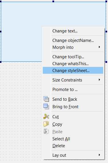 Opening the QSS editor